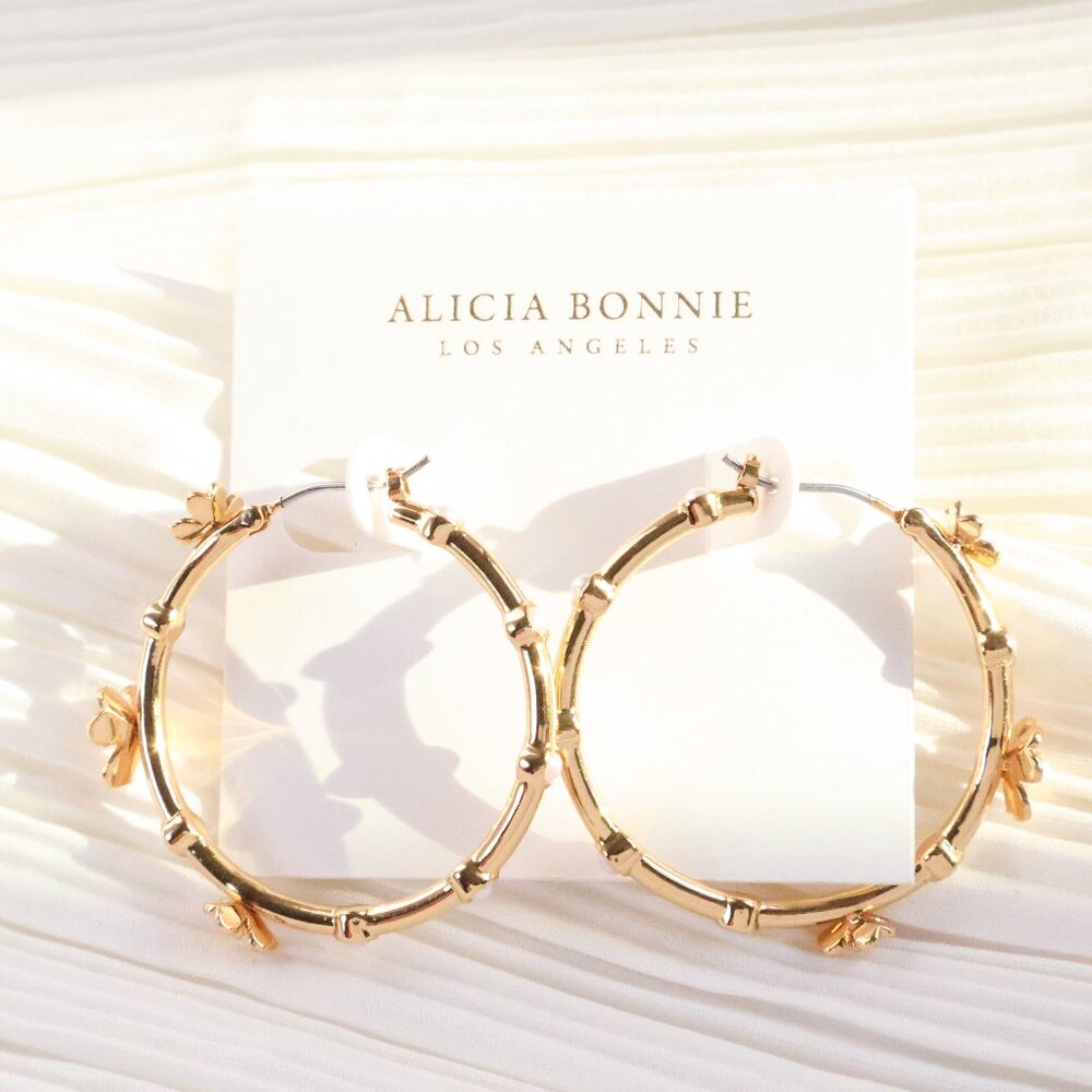 Eternity Gold Hoop Earrings by Alicia Bonnie
